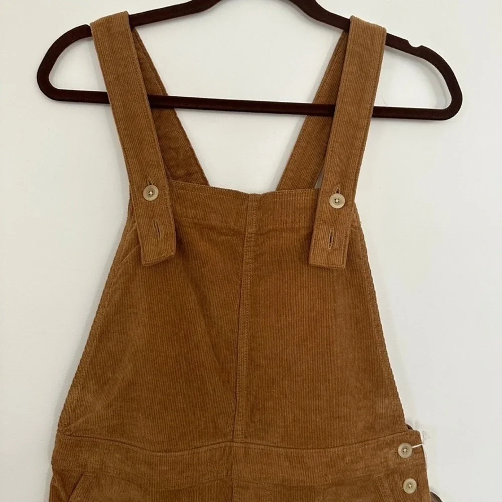 Patagonia Overalls Womens 10 Stand Up Corduroy Coriander Brown Cropped 56645 NEW